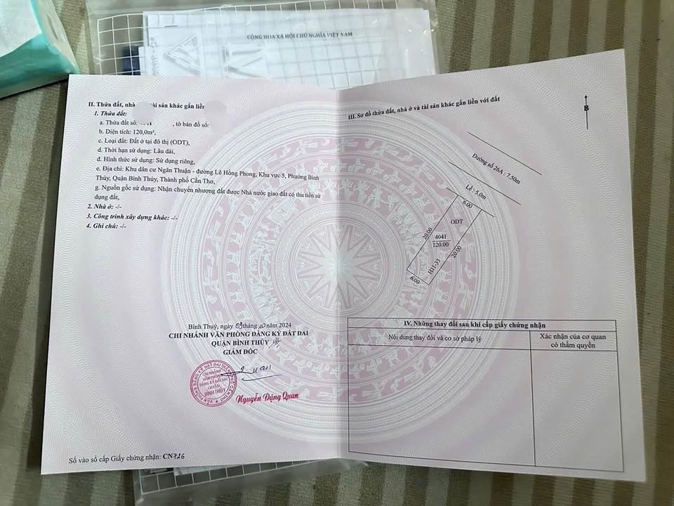 Đất nền Khu dân cư Ngân Thuận Cần Thơ 120m² giá chỉ 3.85 tỷ - Đầu tư sinh lời ngay!