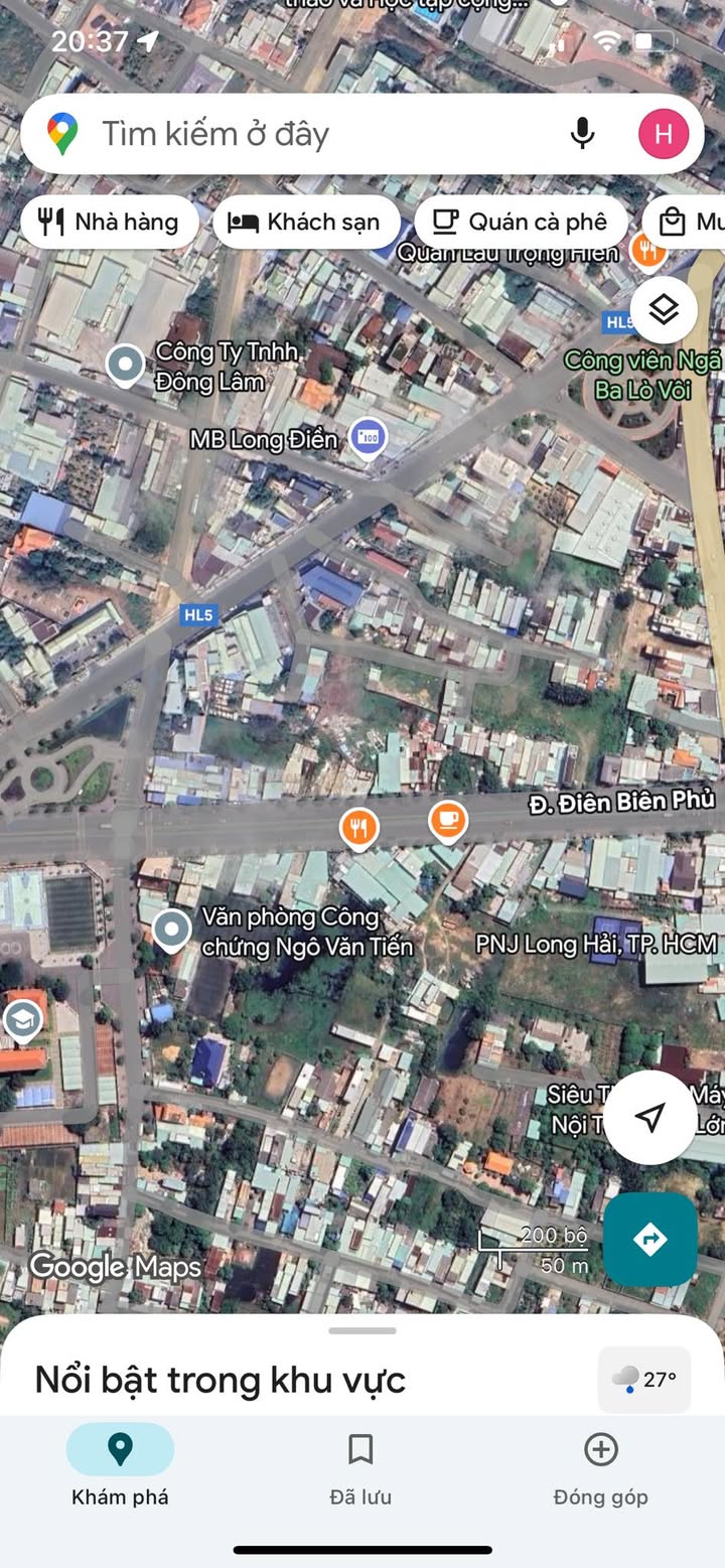 Đất mặt tiền Điện Biên Phủ, Long Hải 200m² giá 10.5 tỷ - Cơ hội đầu tư lớn!