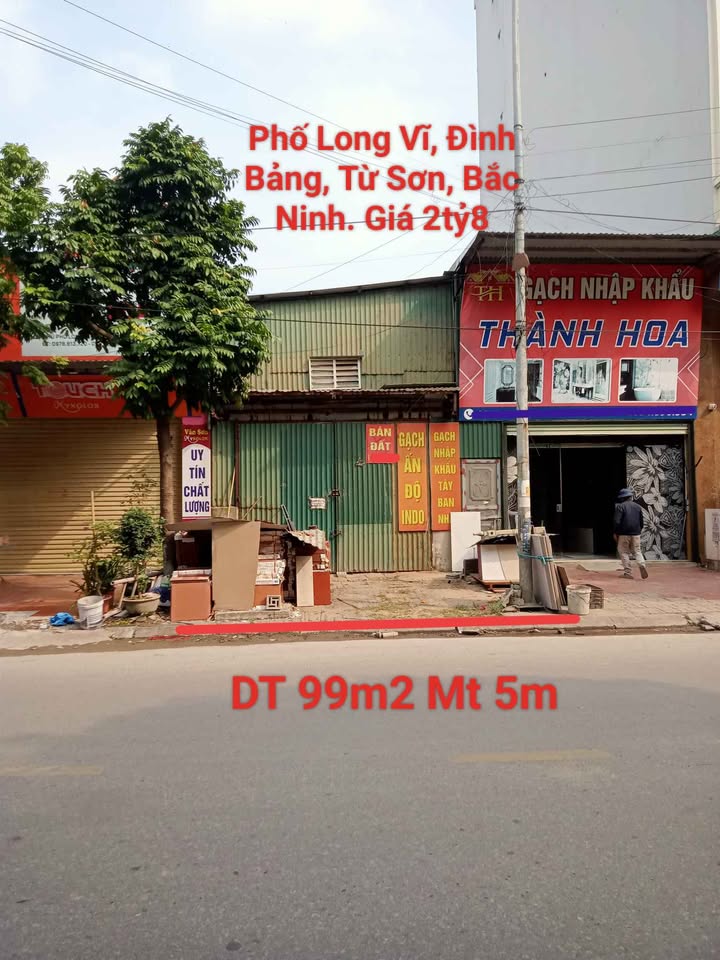 Đất nền đường Long Vỹ, Đình Bảng, Từ Sơn 99m² giá 2.8 tỷ - Cần bán gấp!