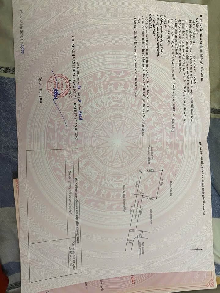 Lô đất TDP Cạch Hạ, An Dương 52m² giá 900 triệu - Cơ hội đầu tư lý tưởng!