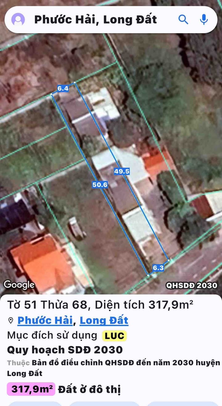 Nhà đất xã Phước Hải, huyện Long Đất, 315m² giá 3.49 tỷ - Khu đông dân cư sầm uất!