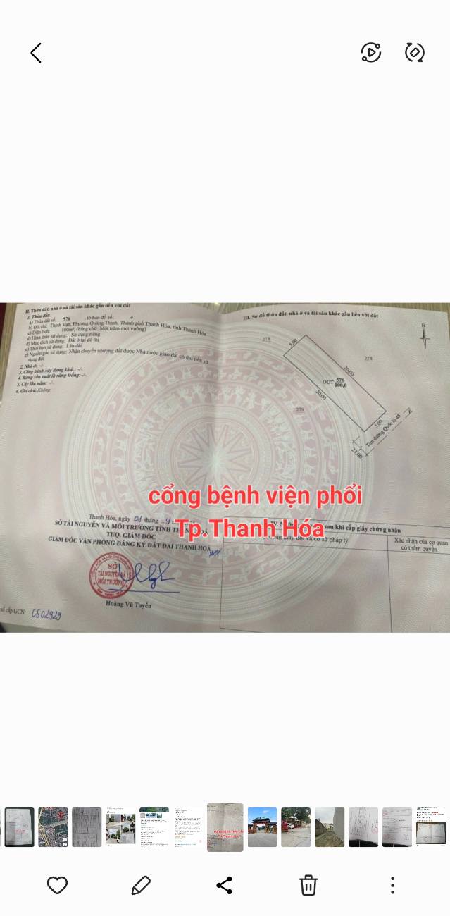 Đất mặt tiền kinh doanh tại Bệnh viện Phổi, Thanh Hóa 100m² - Sổ đỏ chính chủ!