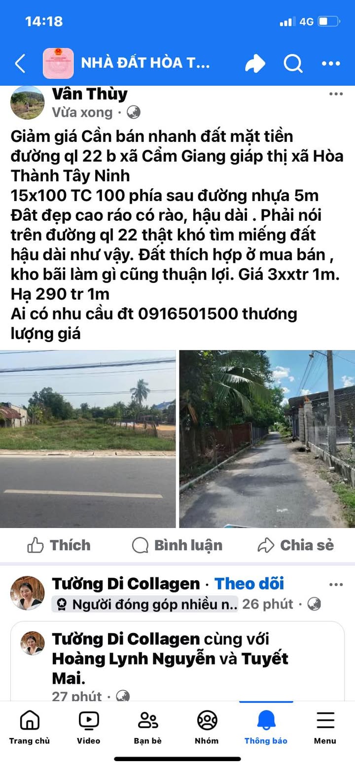 Đất mặt tiền Quốc lộ 22B, xã Cẩm Giang 1500m² - Giá thương lượng hấp dẫn!