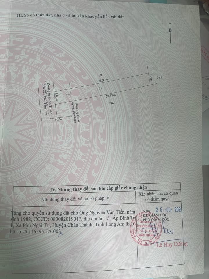 Đất nền An Thạnh, Hòa Phú, Châu Thành 200m² giá 750 triệu - Cơ hội đầu tư tuyệt vời!