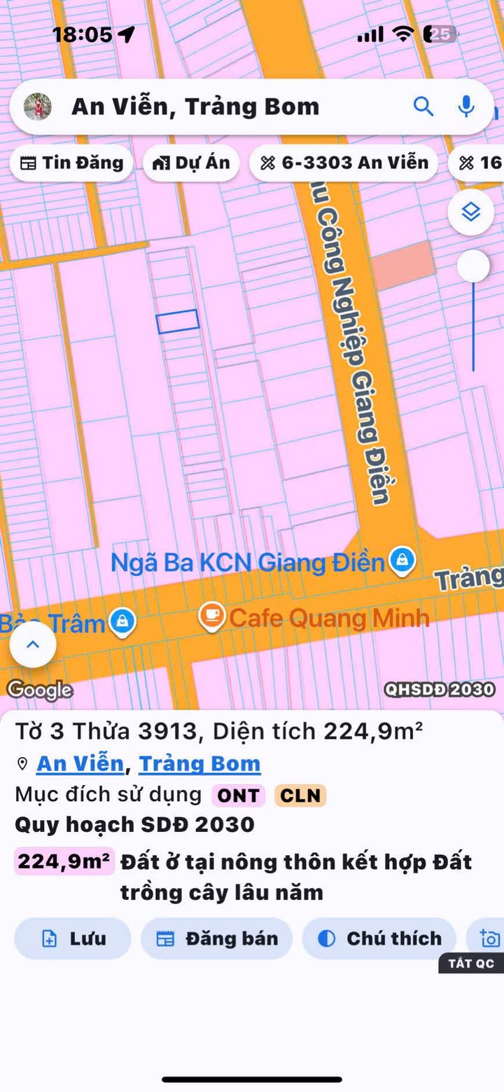 Đất An Viễn Trảng Bom 230m² giá tốt - Đầu tư sinh lời ngay!