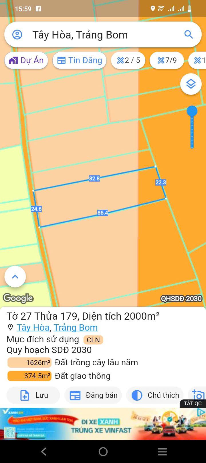 Đất nền mặt tiền đường Vành Đai 4, Tây Hòa, Trảng Bom 720m² chỉ 2 tỷ - Đầu tư sinh lời ngay!