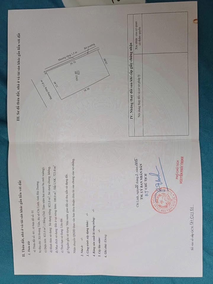 Đất nền Hoàng Tiến, Chí Linh 823m² giá 1 tỷ - Mặt tiền rộng, thoáng đãng