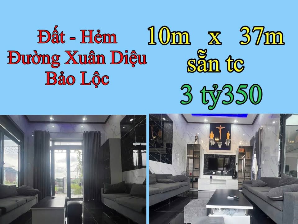 Nhà đẹp hẻm Xuân Diệu, Bảo Lộc 370m² giá 3.35 tỷ - Sân đậu ô tô thoải mái!