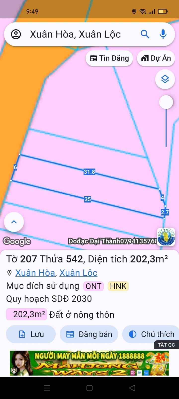 Đất nền 192m² tại xã Xuân Hòa, Đồng Nai giá chỉ 780 triệu - Cơ hội đầu tư hấp dẫn!