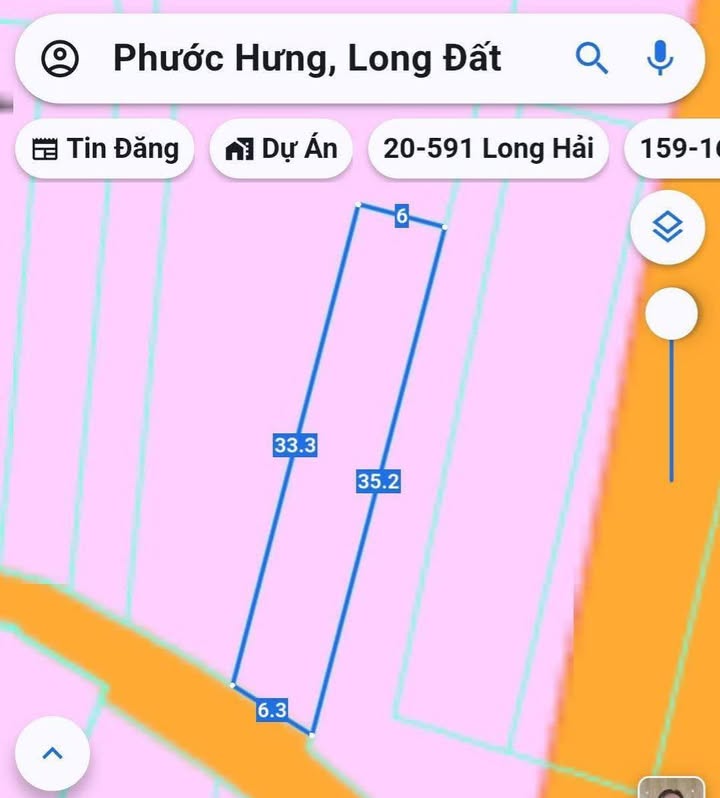 Đất thổ cư Phước Hưng, Long Điền 198m² giá 1.5 tỷ - Xây dựng tự do ngay!