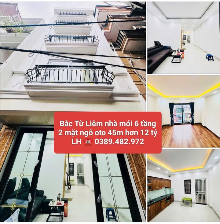 Nhà 6 tầng Khu B Tập thể Đại học Mỏ Địa chất 45m² giá 12.8 tỷ - Không góc chết, ô tô vào tận nhà!