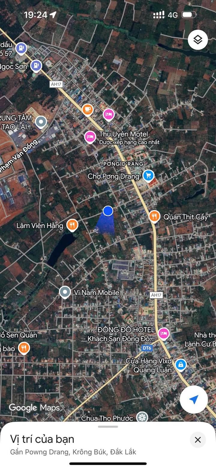 Đất thổ cư Pơng Drang 504m² - Gần chợ mới, vị trí đẹp!