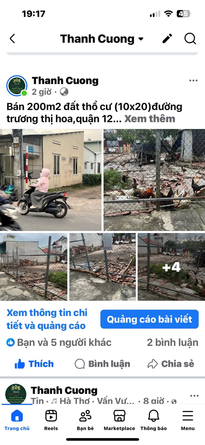 Đất thổ cư 195m² đường Trương Thị Hoa, quận 12 - Cơ hội đầu tư tuyệt vời!