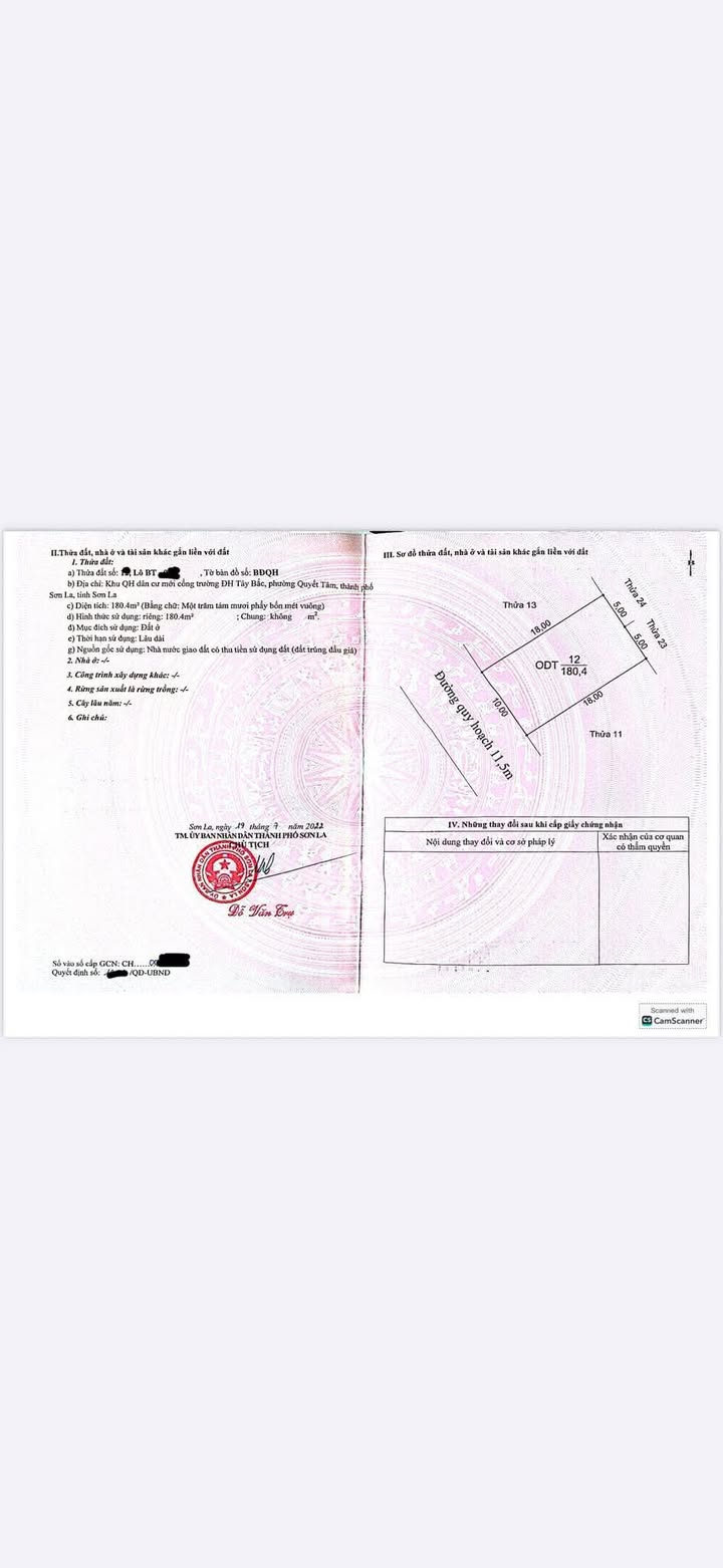 Lô đất biệt thự đường Chu Văn An - Sơn La 180m² - Vị trí đắc địa ngay cổng Đại học Tây Bắc!