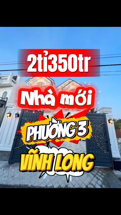 Nhà mái thái phường 3, TP. Vĩnh Long 87m² giá 2 tỷ - Sẵn sàng vào ở!
