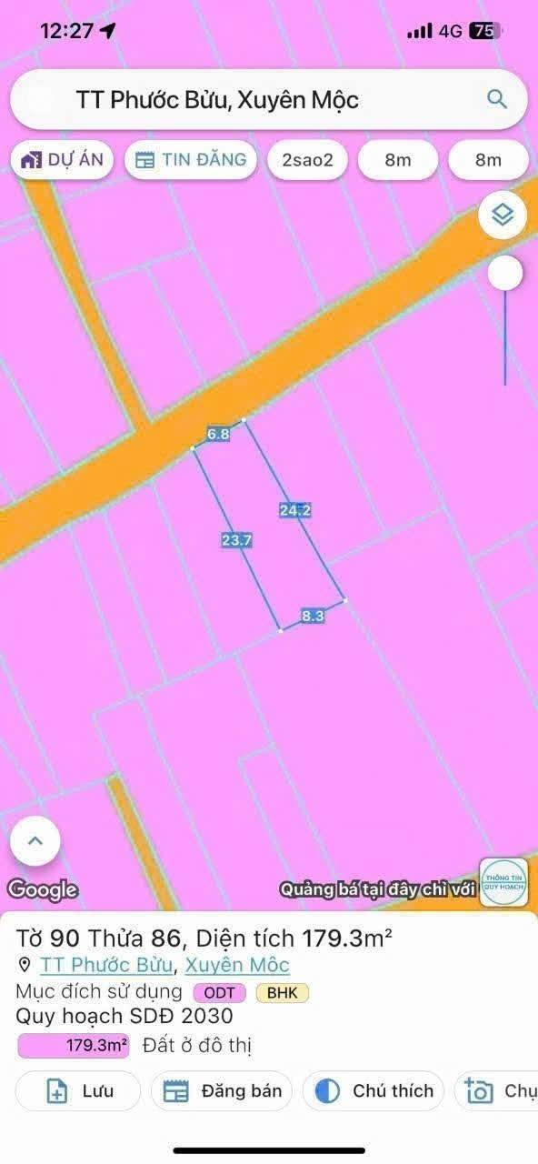 Lô đất mặt tiền đường Nguyễn Huệ, Phước Bửu 163m² giá chỉ 1.85 tỷ - Đầu tư sinh lời ngay!