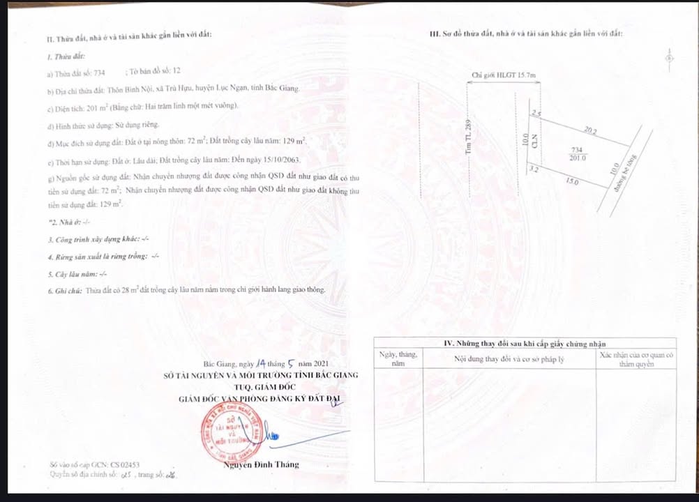 Đất mặt đường Tỉnh Lộ 273 Trù Hựu Lục Ngạn 201m² giá 2 tỷ - Tiềm năng đầu tư lớn!