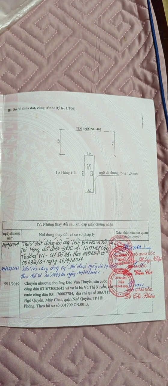 Đất nền mặt đường Tư Thủy, Dương Kinh 22m² chỉ 20 triệu - Cơ hội đầu tư hiếm có!