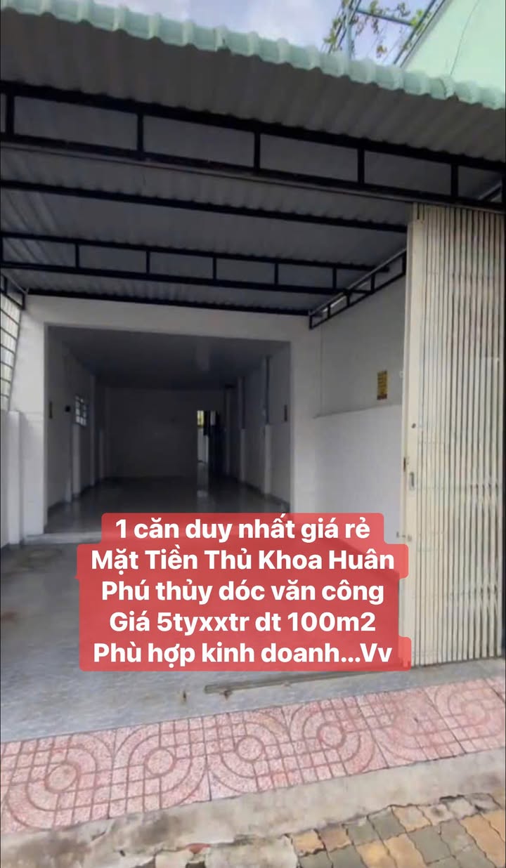 FrontHouse mặt tiền Thủ Khoa Huân 100m² giá 5 tỷ - Cơ hội đầu tư hiếm có!