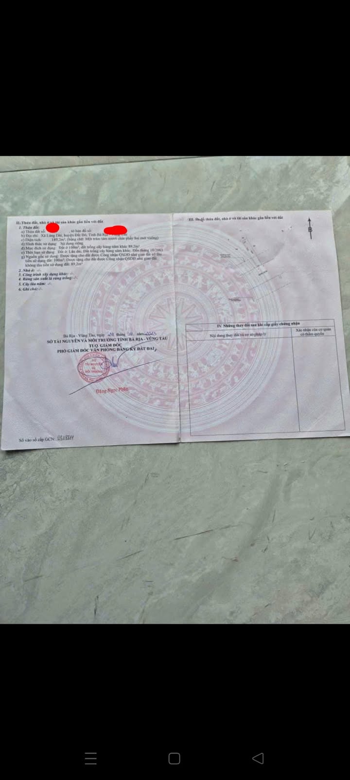 Bán đất mặt tiền Quốc Lộ 55, xã Láng Dài, 192m² - Giá chỉ 1.75 tỷ!