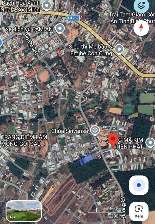 Bán đất Tân Xuân, Đồng Xoài 200m² giá 700 triệu - Đường bê tông đẹp!