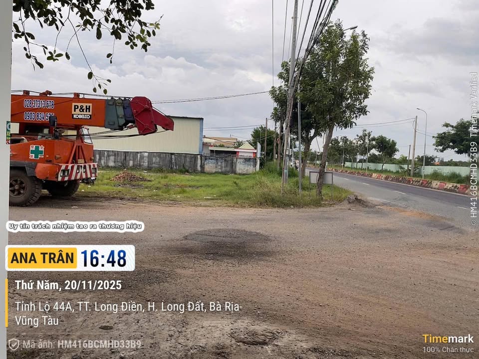 Đất nền mặt tiền tỉnh lộ 44A, Long Điền, Bà Rịa - Vũng Tàu, 601m² - Đầu tư sinh lời ngay!