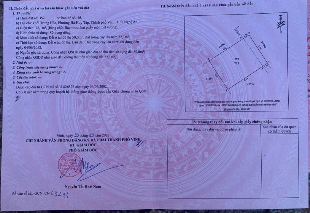 Nhà góc 2 mặt tiền tại Hà Huy Tập, Vinh 72.1m² giá 3.7 tỷ - Không thể bỏ lỡ!