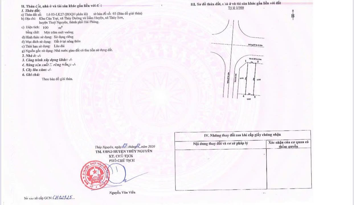 Đất nền Thủy Đường - Thủy Nguyên 100m² giá 7 tỷ - Đầu tư sinh lời ngay!