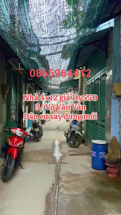 Nhà 48m² hẻm Thảo Nhi, Bình Chánh, 1.55 tỷ - Nhà mới xây chính chủ