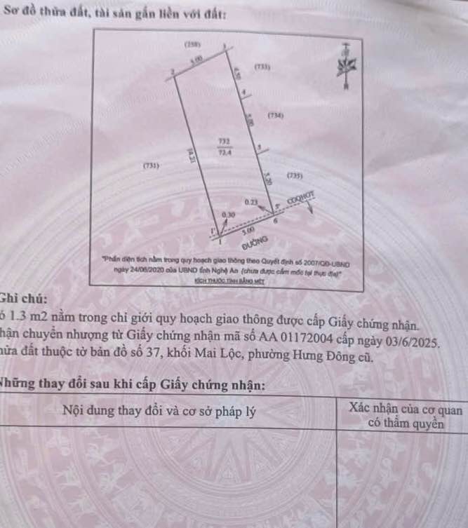 Đất Hưng Đông Vinh 72.4m² giá 2 tỷ - Đường ô tô thông thoáng