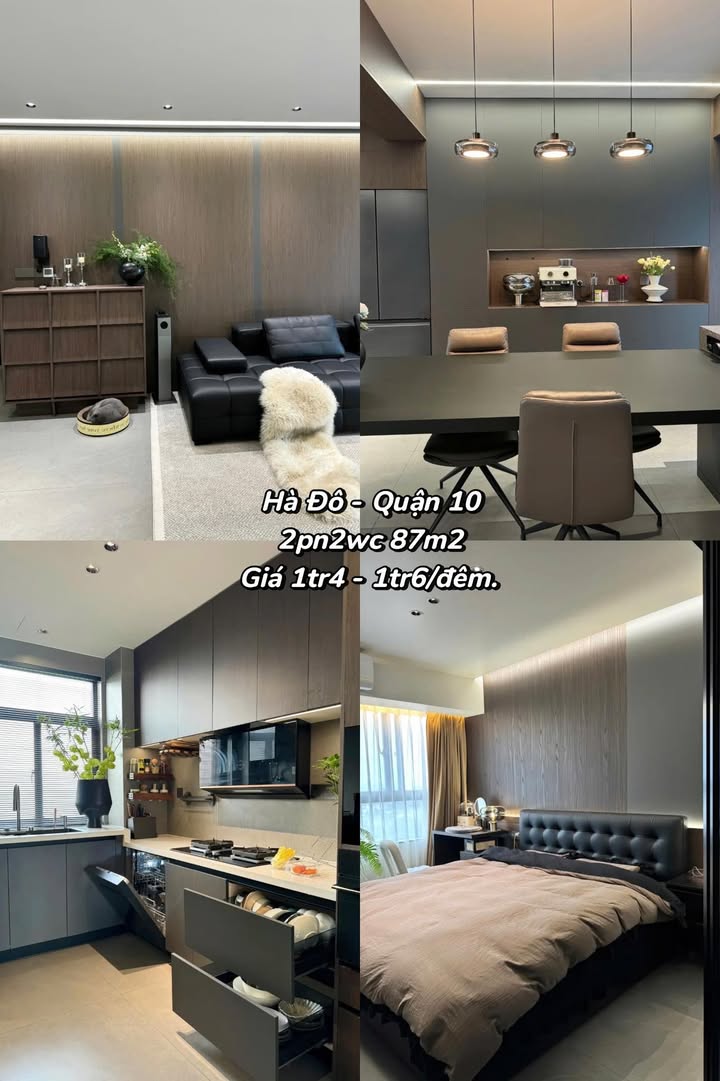 Căn hộ Hà Đô Centrosa Quận 10 diện tích 87m² giá chỉ 1.400.000 VND/ngày - Đầy đủ nội thất, sẵn sàng ở ngay!