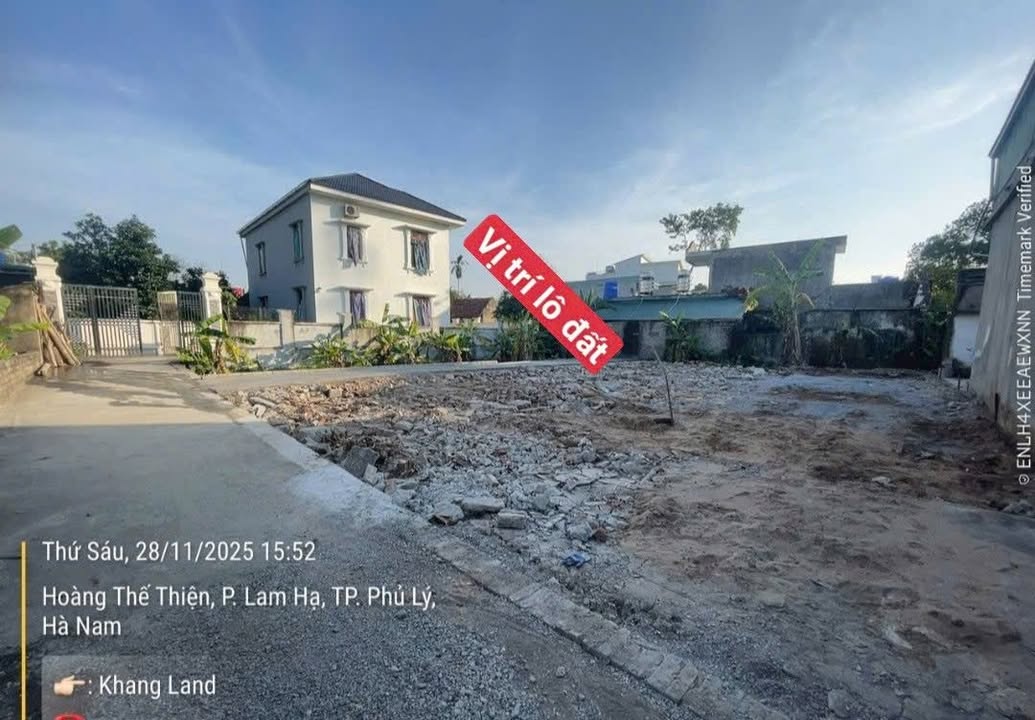 Đất nền Lam Hạ 60m² giá 1.799 tỷ - Cơ hội đầu tư nhanh chóng!