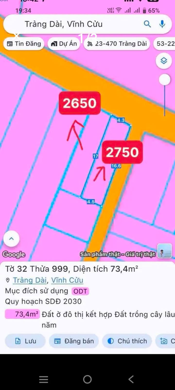 Bán Đất Sổ Đỏ 73m² Trảng Dài, Biên Hòa - Mặt Tiền Kinh Doanh, Giá Chỉ 2.75 Tỷ!