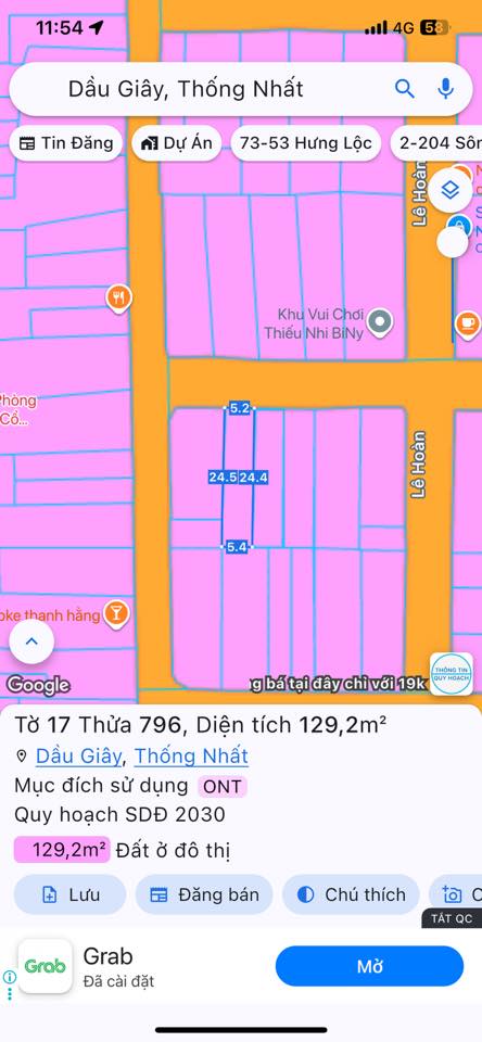 Đất nền chính chủ Dầu Giây 127m² giá 1 tỷ - Sổ đỏ thổ cư 100%!