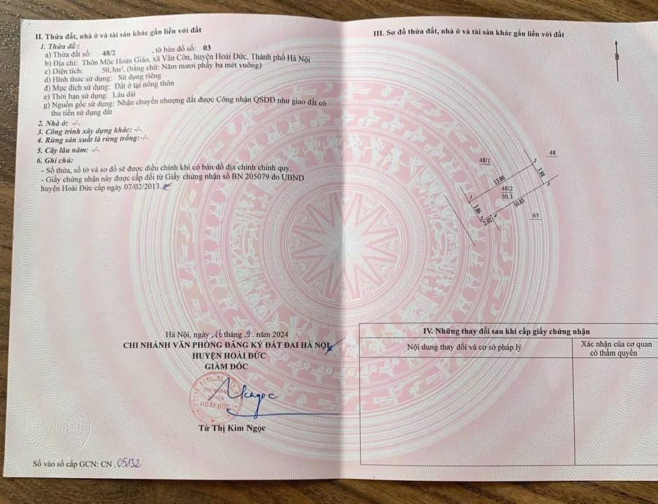 Đất thổ cư An Khánh Hoài Đức 50.2m² & 50.3m² - Giá đầu tư hấp dẫn!