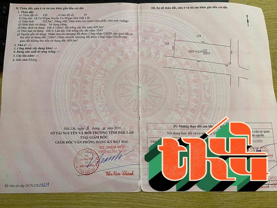 Đất nền Cư M'gar 520m² giá 800 triệu - Sổ đỏ chính chủ, đường bê tông rộng rãi!