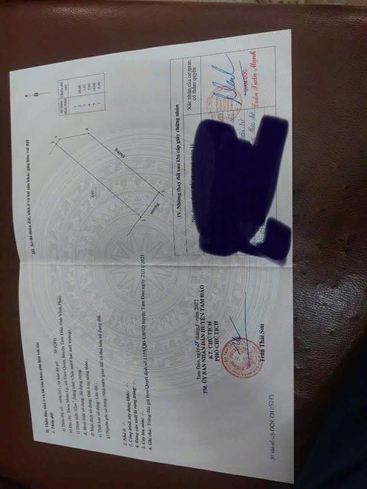 Đất nền chính chủ tại Tam Quan, Tam Đảo 92m² giá 1.7 tỷ - Cơ hội đầu tư hấp dẫn!