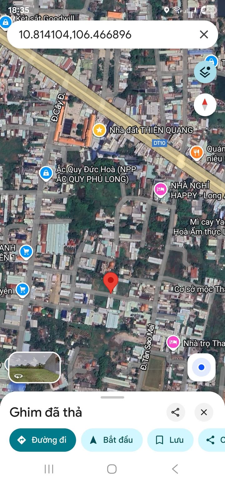 Đất thổ cư 125m² tại Bình Tiền 2, Đức Hòa - Giá chỉ 1.38 tỷ, đầu tư sinh lời!