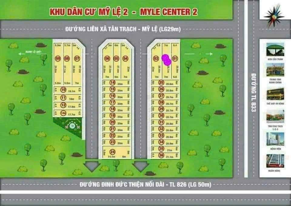 Đất nền KDC Mỹ Lệ, Cần Đước 80m² giá 950 triệu - Sổ hồng chính chủ!