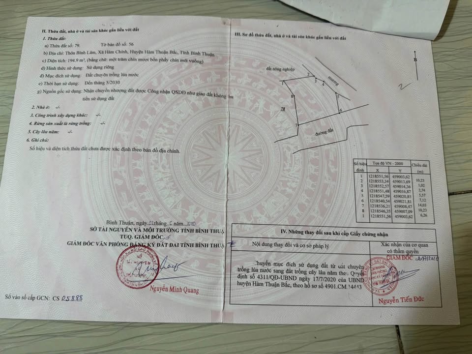 Đất thổ cư 800m² tại Hàm Liêm, Bình Thuận giá chỉ 800 triệu - Đầu tư sinh lời ngay!