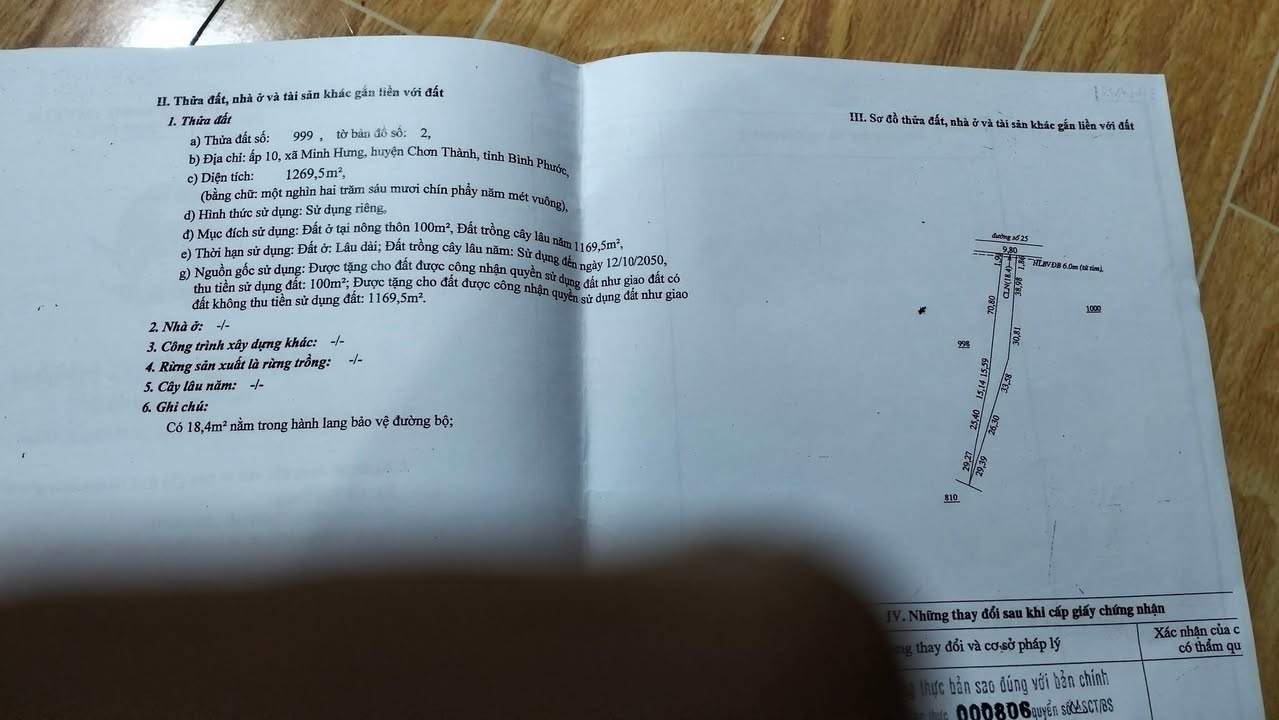 Đất nền 360m² khu phố 10, Hưng Long giá 1.55 tỷ - Sổ đỏ chính chủ