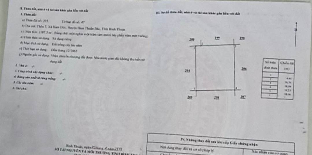 Đất thổ cư Thôn 7, xã Hàm Đức, 1180m² giá 500 triệu - Vị trí đẹp, tiềm năng phát triển!