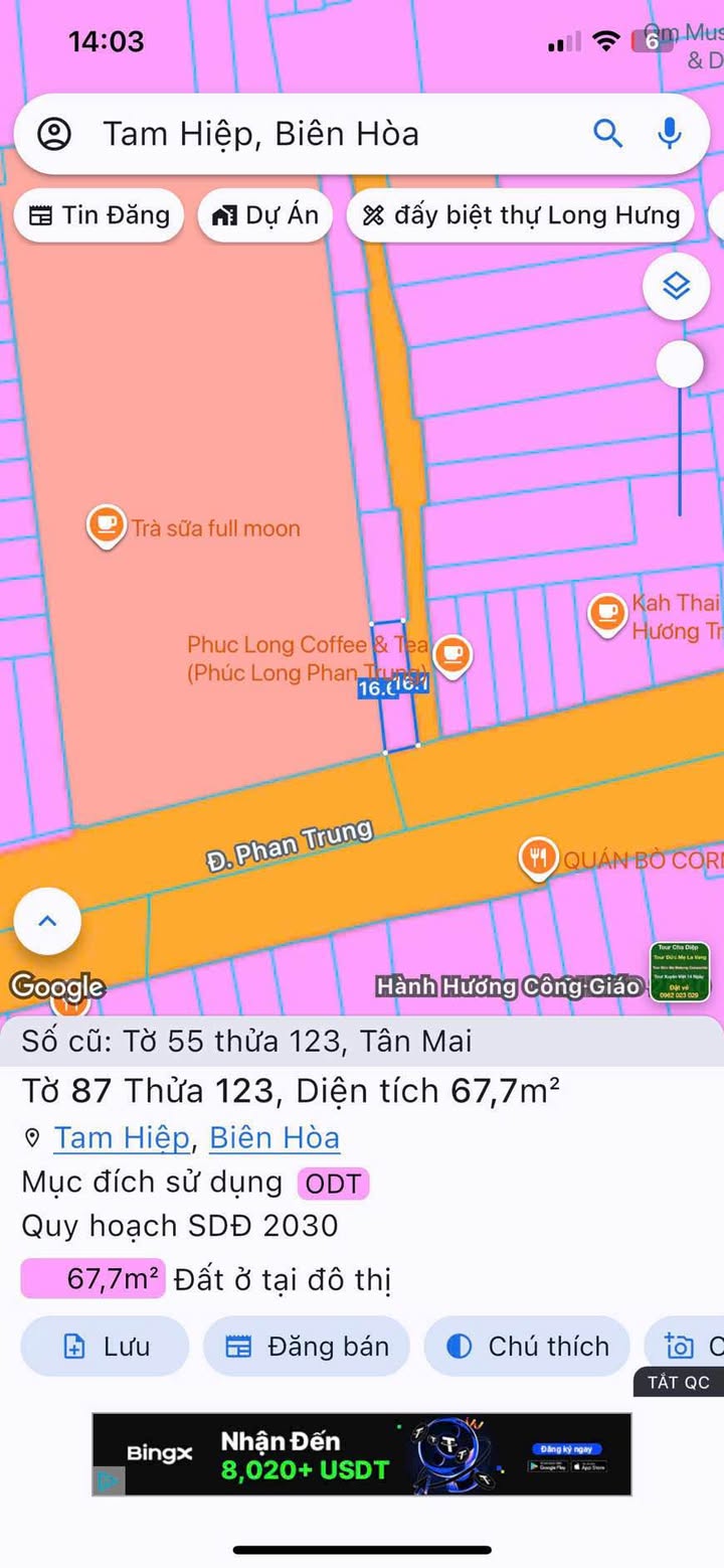 Bán căn góc 2 mặt tiền đường Phan Trung, 65.6m² giá 8 tỷ - Đầu tư sinh lời ngay!