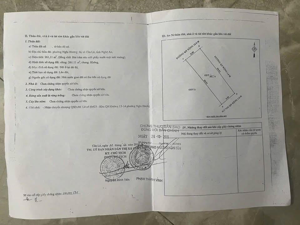 Đất nền Nghi Hương Cửa Lò 261.11m² giá 8.3 tỷ - Tiềm năng đầu tư cao!