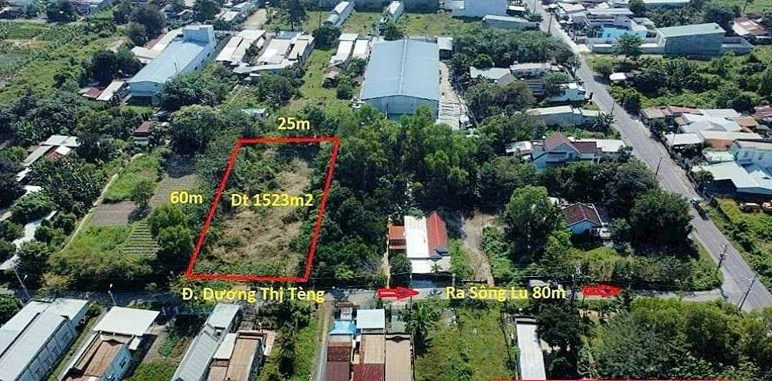 Lô đất Bình Mỹ, Củ Chi 1.523m² giá 10.5 tỷ - Vị trí đẹp gần sông Lu!