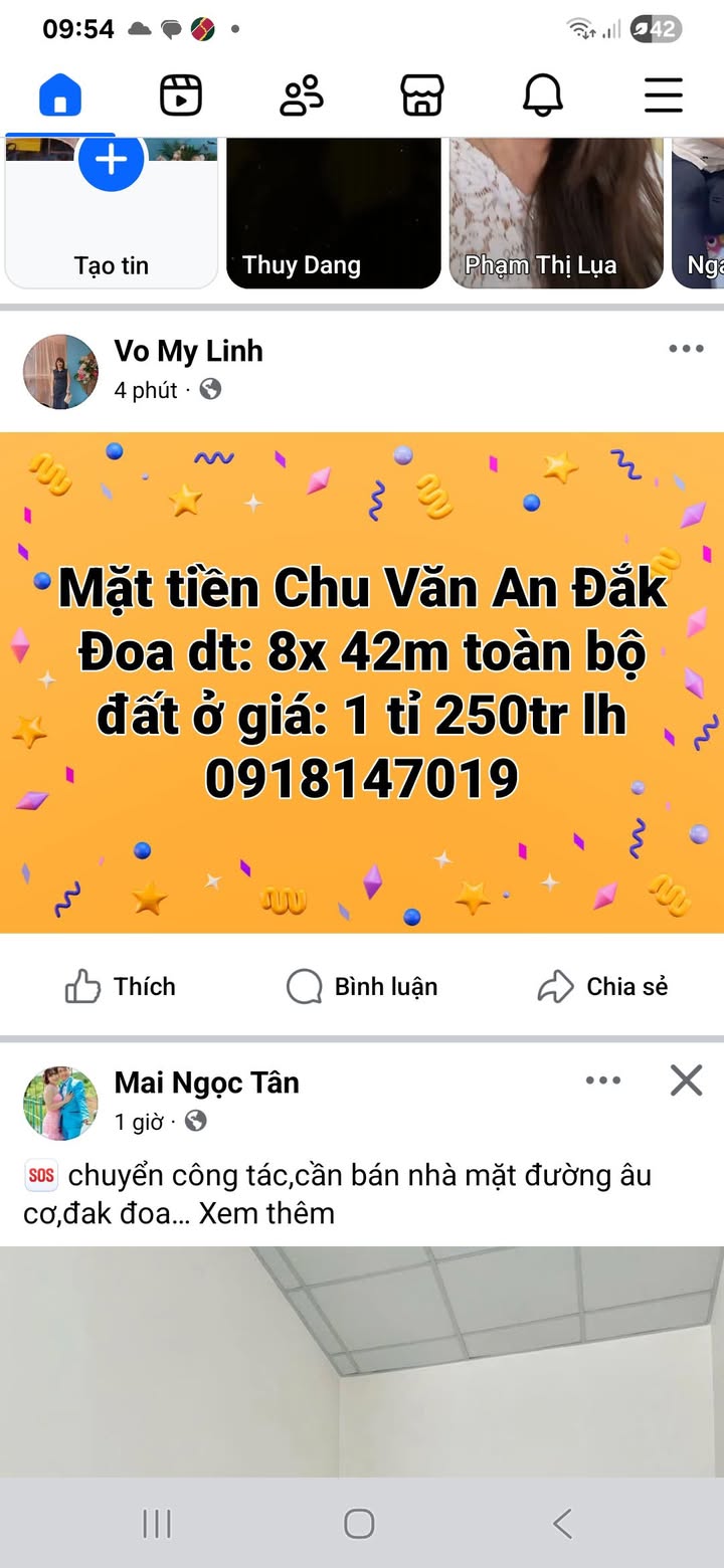 Đất thổ cư mặt tiền Chu Văn An Đắk Đoa 336m² giá 1.25 tỷ - Cơ hội đầu tư tuyệt vời!