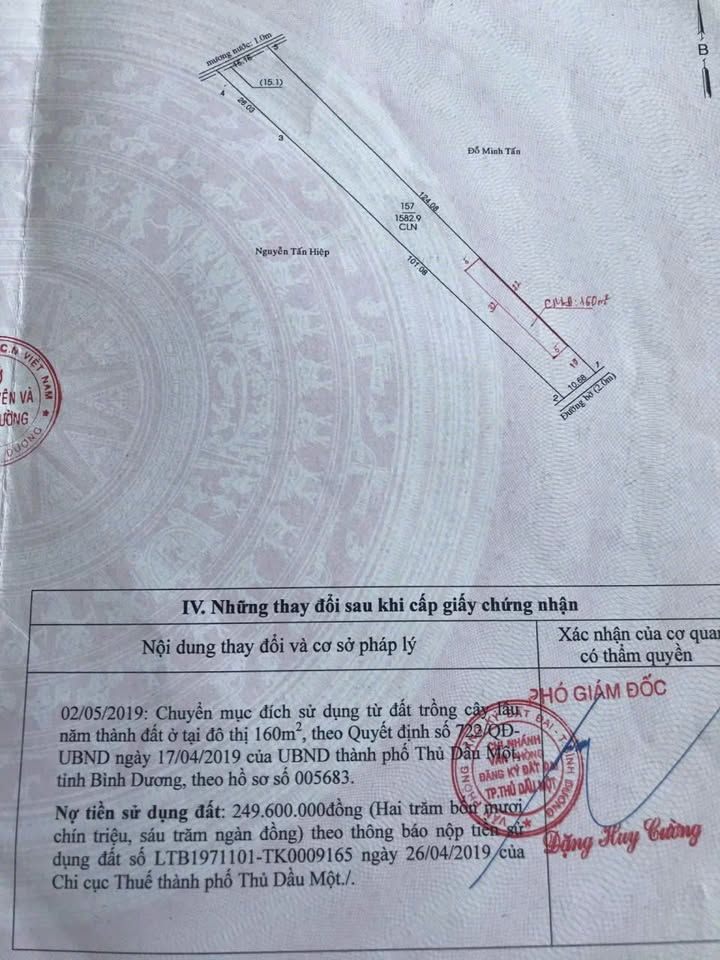 Đất vườn Tân An Thủ Dầu Một 1582m² giá 3.164 tỷ - Cơ hội đầu tư hấp dẫn!