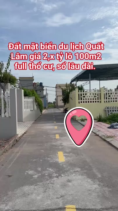 Đất nền mặt biển Quất Lâm, Nam Định 300m² giá 2 tỷ - Đầu tư sinh lời lý tưởng!
