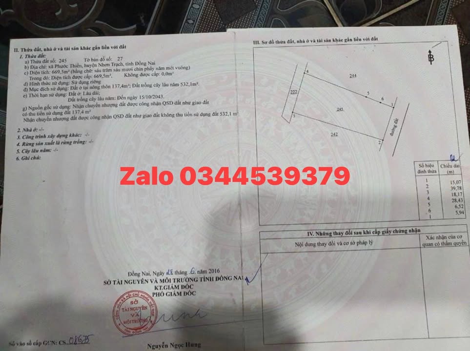 Đất nền Phước Thiền Nhơn Trạch 660m² giá 10 tỷ - Cần bán gấp!