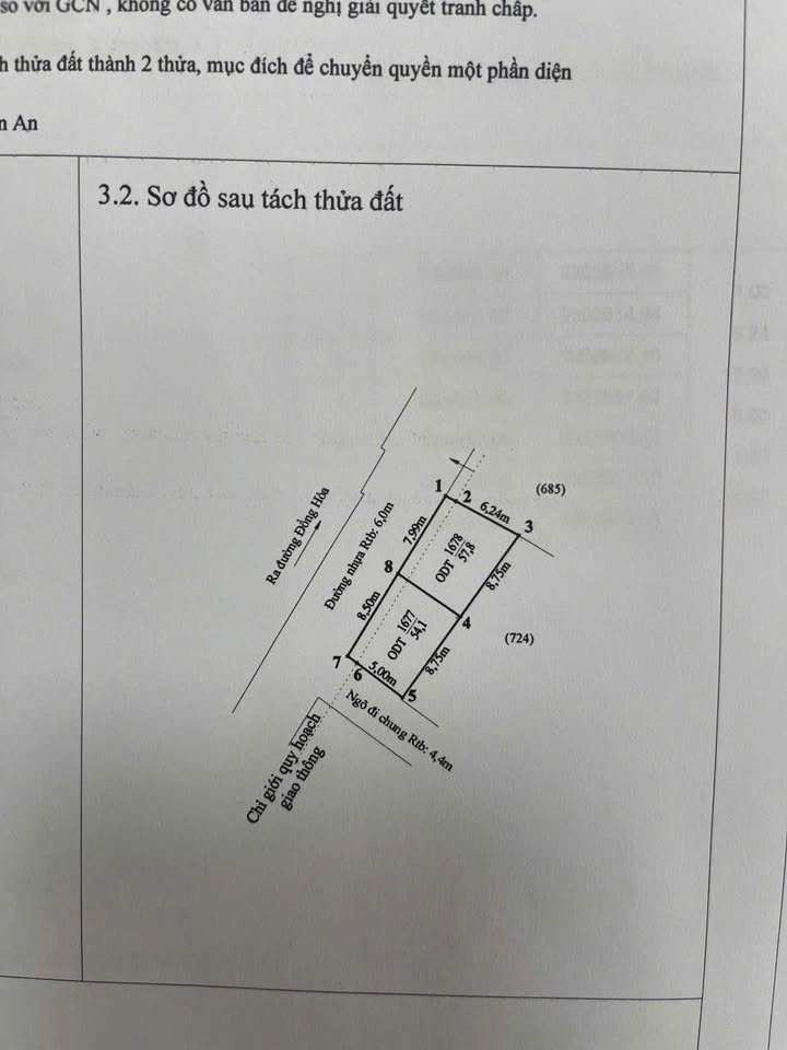 Đất nền Đồng Hoà Kiến An 111.86m² giá thỏa thuận - Đường nhựa 6m